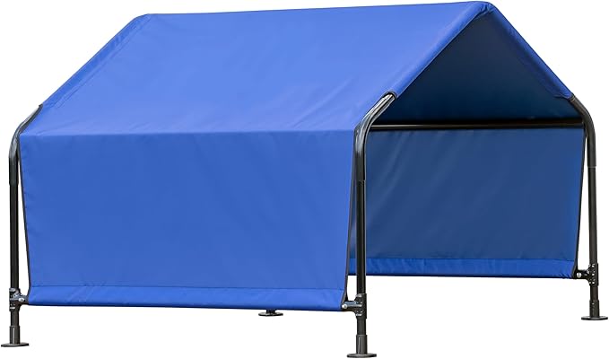 ShelterLogic 4' Outdoor Pet Shade, Versatile Pet Canopy Tent for Dogs, Cats, Small Animals and Livestock, Blue