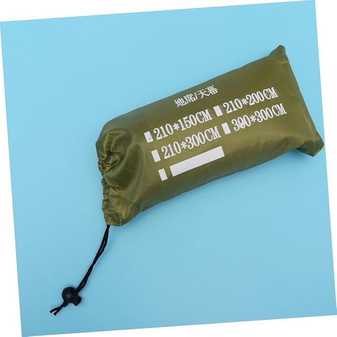 Outdoor Picnic Mat with Iron Tent Pegs Lightweight Moistureproof Camping Blanket for Travel Beach Hiking and Family Picnics Army Green