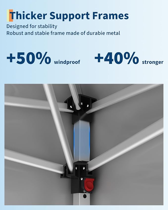 Garvee 20x10 Pop Up Canopy Tent Outdoor Canopy One-Person Set Up Heavy Duty Commercial Instant Tent Shelter, 6-Sidewall+Green