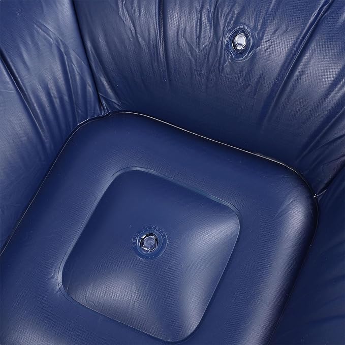 Pissente Inflatable Lounge Chair, Portable Blow Up Sofa, Dark Blue, for Outdoor Activities and Bedroom