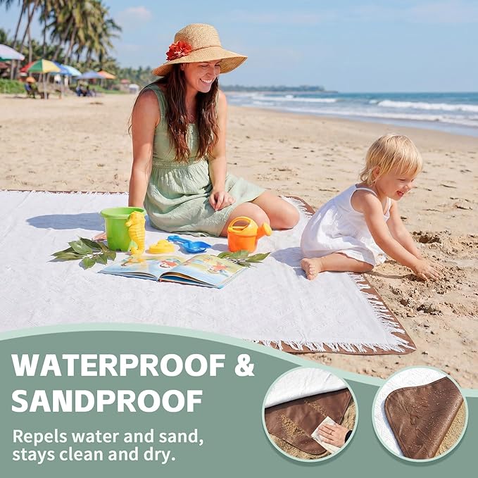 Rug Waterproof Outdoor Extra Large Sand Free Picnic Blanket Rv Gear Copper