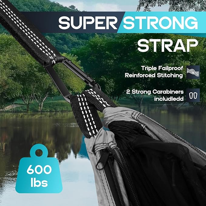 Camping Hammock Mosquito Net,Double & Single Portable Hammocks Hammocks with 2 Tree Straps,Hammock Tent for Travel Camping,Camping Accessories for Indoor Outdoor Hiking Backpacking Backyard Beach