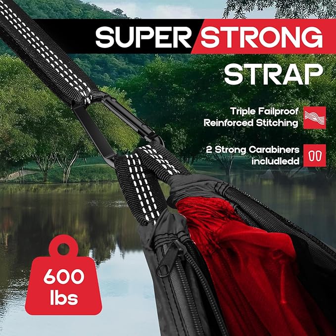 Camping Hammock Mosquito Net,Double & Single Portable Hammocks Hammocks with 2 Tree Straps,Hammock Tent for Travel Camping,Camping Accessories for Indoor Outdoor Hiking Backpacking Backyard Beach