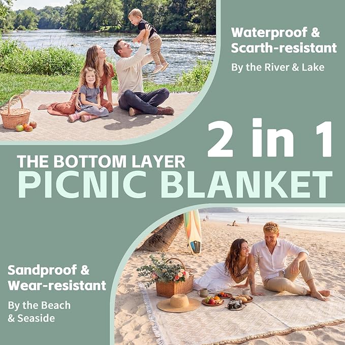 Rug Waterproof Outdoor Extra Large Sand Free Picnic Blanket Rv Gear Copper